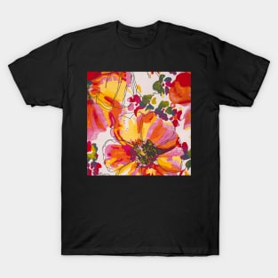 Modern Bright Flowers Multi T-Shirt